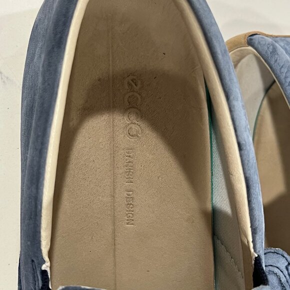 Ecco Womens Soft 7 Blue Suede Slip On Shoes EU 39 US 8.5 Extra Width - Picture 5 of 10